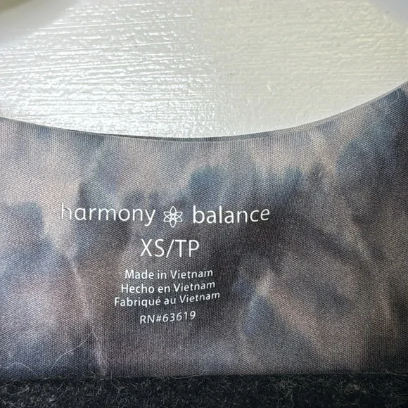 Tie-Dye Sports Bra - Black and Gray - Picture 2 of 5